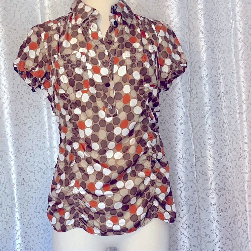 Michael Kors brown and orange top
